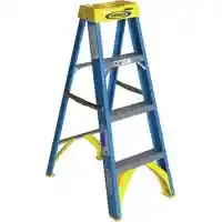 Main 1 - WERNER 4 FT. (TYPE-1) FIBERGLASS STEP LADDER 250 LB (MODEL #6004) BLUE - Arlington Coal & Lumber