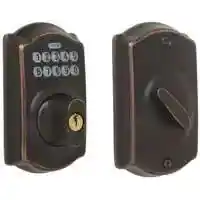 Main 1 - SCHLAGE BE365VCAM716 CAMELOT ELECTRONIC KEYPAD DEADBOLT AGED BRONZE ** VISUAL PACK ** - Arlington Coal & Lumber