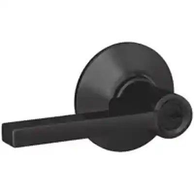 SCHLAGE F51AVLAT622 ENTRY LOCK LATITUDE LEVER K4  MATTE BLACK **VISUAL PACK** - Arlington Coal & Lumber