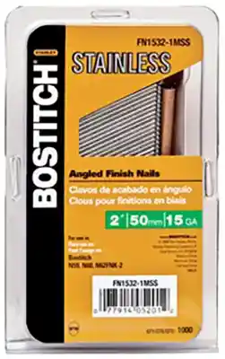 BOSTITCH FN1532-1MSS 2" STAINLESS STEEL 15-GA. ANGLED FINISH NAIL 1M BX   - Arlington Coal & Lumber