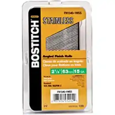 BOSTITCH FN1540-1MSS 2-1/2" **STAINLESS STEEL** 15-GA. ANGLED FINISH NAIL (1.0M BX) - Arlington Coal & Lumber