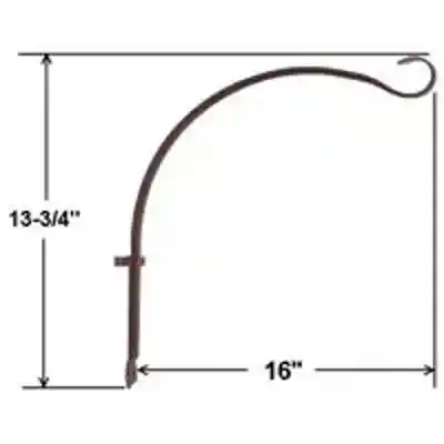HANGING PLANT HOOK CURVED 16" CURVED HANGING PLANT HOOK 16" - Arlington Coal & Lumber