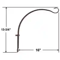Main 2 - HANGING PLANT HOOK CURVED 16" CURVED HANGING PLANT HOOK 16" - Arlington Coal & Lumber