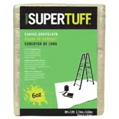 SUPERTUFF 9 X 12 FT 6 OZ CANVAS DROPCLOTH (56701) GREEN - Arlington Coal & Lumber