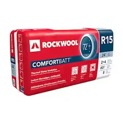 ROCKWOOL R-15 3-1/2" X 15-1/4" X 47" COMFORT-BATT; 59.7 SQFT/PKG (12/47" BATTS) #416001 - Arlington Coal & Lumber