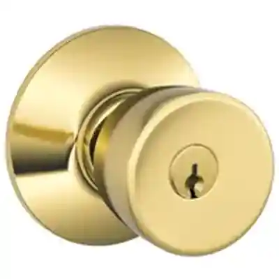 SCHLAGE F51AVBEL505  BELL ENTRY K4 BRIGHT BRASS - Arlington Coal & Lumber