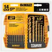 Main 1 - DW1341 14PC DRILL BIT SET TITANIUM SPEED TIP BIT SET - Arlington Coal & Lumber