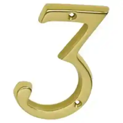 SC2-3036-605 #3 HOUSE NUMBR 4" SLD BRASS - Arlington Coal & Lumber