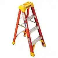 Main 1 - WERNER 4 FT. (TYPE 1A) FIBERGLASS STEP LADDER 300 LB SINGLE SIDED (MODEL #6204) ORANGE - Arlington Coal & Lumber