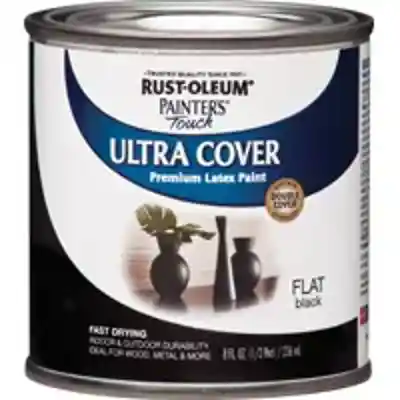 PAINT ACRYLIC FLAT BLACK 1/2PT - Arlington Coal & Lumber