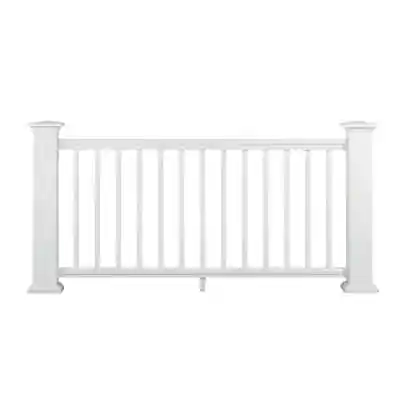 8 FT TIMBERTECH UNIVERSAL RAIL KIT MATTE WHITE (1 BOTTOM RAIL, 2 SUPPORT RAILS, HARDWARE, FOOTBLOCKS, 18 BALUSTERS) - Arlington Coal & Lumber