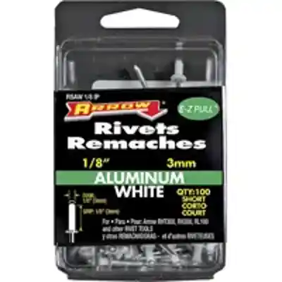 RIVET 1/8X1/8IN SHORT WHT ALUM - Arlington Coal & Lumber