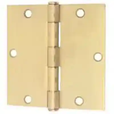 HINGE DOOR SQ CNR3.5IN SAT BRS - Arlington Coal & Lumber