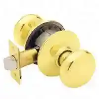 Main 1 - SCHLAGE F10VPLY605 PASSAGE PLYMOUTH KNOB BRIGHT BRASS ** VISUAL PACK ** - Arlington Coal & Lumber