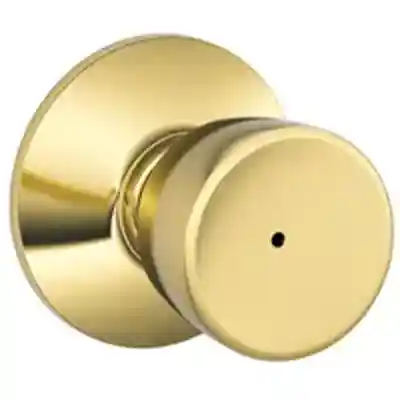 SCHLAGE F40VBEL605 PRAVACY BELL KNOB BRIGHT BRASS  ** VISUAL PACK ** - Arlington Coal & Lumber