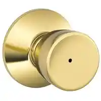 Main 1 - SCHLAGE F40VBEL605 PRAVACY BELL KNOB BRIGHT BRASS  ** VISUAL PACK ** - Arlington Coal & Lumber