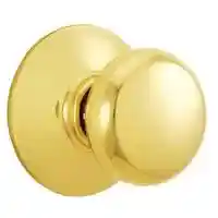 Main 1 - SCHLAGE F170PLY605 PLYMOUTH DUMMY KNOB BRIGHT BRASS ** BOXED ** - Arlington Coal & Lumber