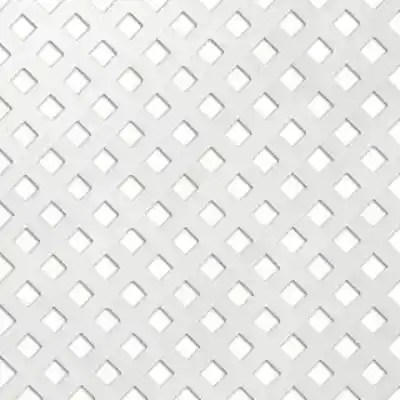 4' X 8' WHITE PVC LATTICE PANEL, PRIVACY DIAGONAL PATTERN, 1-1/8" SPACING (73004042) - Arlington Coal & Lumber